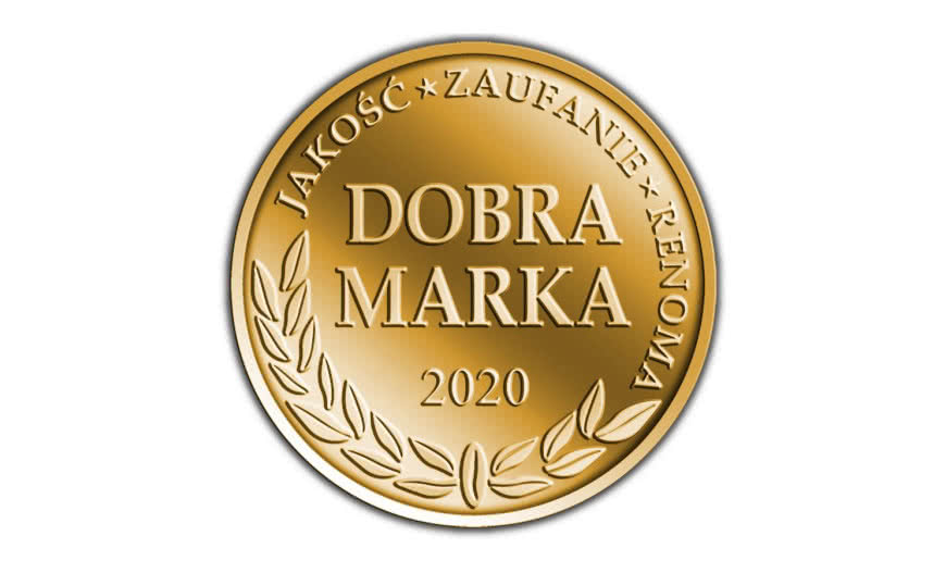 Dobra Marka 2020 - statuetka w rękach firmy Joniec 
